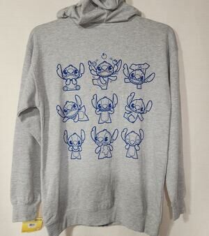 Disney stitch women's Large gray hoodie